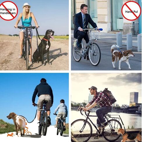 مقود دراجة للكلاب قابل للسحب، مقود آمن لدراجة الكلاب مناسب للتمرين في الهواء الطلق، سهل التركيب والإزالة - مثالي للكلاب الأليفة وأساسيات المشي in Kuwait