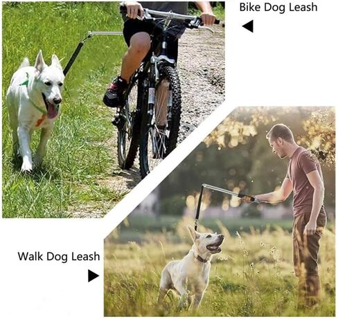 مقود دراجة للكلاب قابل للسحب، مقود آمن لدراجة الكلاب مناسب للتمرين في الهواء الطلق، سهل التركيب والإزالة - مثالي للكلاب الأليفة وأساسيات المشي in Kuwait