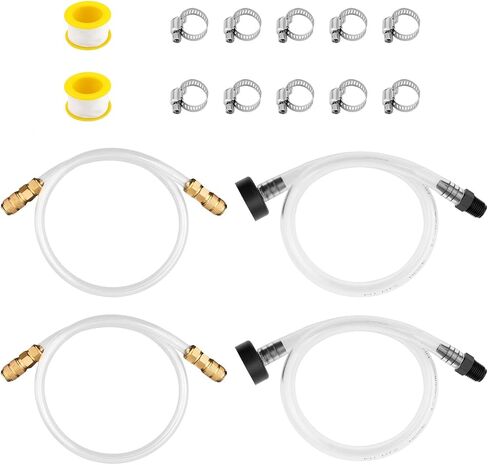 2pcs Hydraulic Steering Bleed Kit, Fill Tube with Anti Overflow Tape & Hose Clamp Hydraulic Steering for Seastar Outboard Inboard Sterndrive Hydraulic Helms in Saudi Arabia