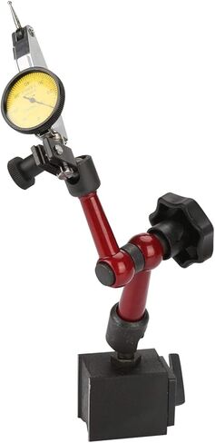Dial Indicator with Magnetic Base, Indicator Holder, Test Indicator, Flexible Magnetic Stand Base Holder with Lever Dial Test Indicator Gauge Precision Scale and Installation Accessories in Saudi Arabia
