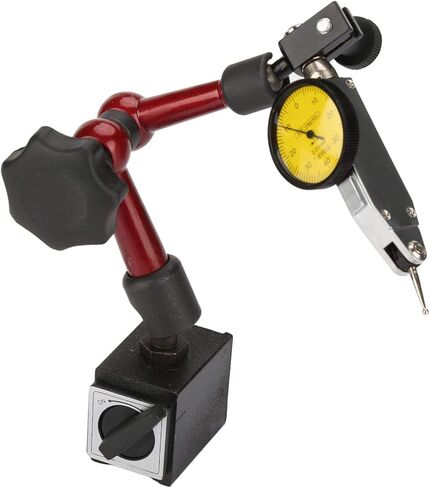Dial Indicator with Magnetic Base, Indicator Holder, Test Indicator, Flexible Magnetic Stand Base Holder with Lever Dial Test Indicator Gauge Precision Scale and Installation Accessories in Saudi Arabia