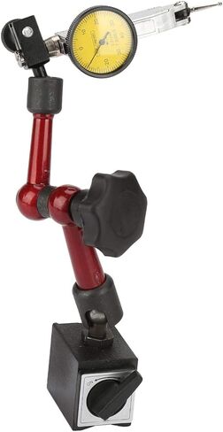 Dial Indicator with Magnetic Base, Indicator Holder, Test Indicator, Flexible Magnetic Stand Base Holder with Lever Dial Test Indicator Gauge Precision Scale and Installation Accessories in Saudi Arabia