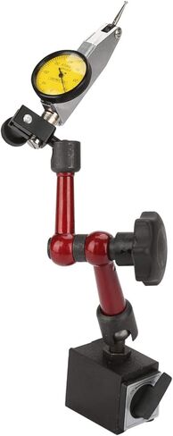 Dial Indicator with Magnetic Base, Indicator Holder, Test Indicator, Flexible Magnetic Stand Base Holder with Lever Dial Test Indicator Gauge Precision Scale and Installation Accessories in Saudi Arabia