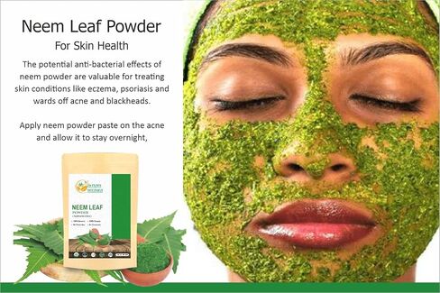 Herbs Botanica Neem Powder Organic for Hair Growth, Skin Care & Detox Wildcrafted Bitter Neem Leaves Powder for Oral Hygiene, Immune System Support, Digestive Health 5.3 oz / 150 GMS in Saudi Arabia