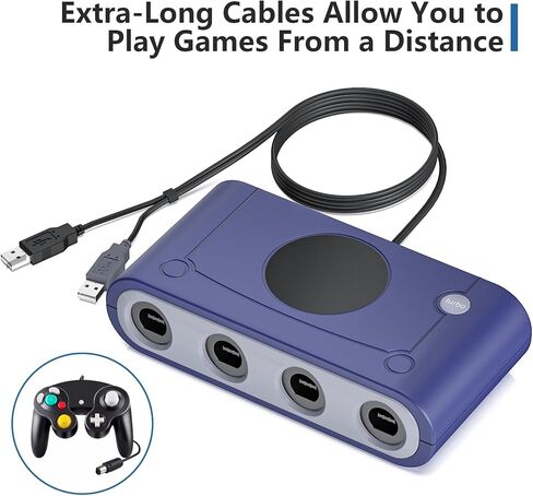 محول وحدة التحكم لـ Gamecubed، متوافق مع Nintendo Switch، محول Super Smash Bros Switch Gamecubed لجهاز WII U/PC مع 4 منافذ/Turbo وميزات الاهتزاز in Kuwait