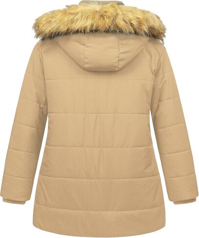Chrisuno Women's Plus Size Winter Coat Waterproof Long Puffer Jacket Warm Thicken Parka with Removable Fur Hood in Saudi Arabia