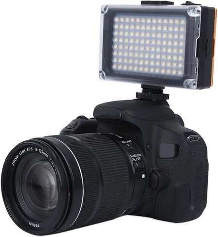 مصباح LED احترافي من Tbest للتصوير الفوتوغرافي 104 قطعة من الرقائق 3200K 5500K درجة حرارة اللون المزدوج مع حامل الحذاء الساخن العالمي كاميرات DSLR للتصوير بالفيديو باللون الأسود in Saudi Arabia