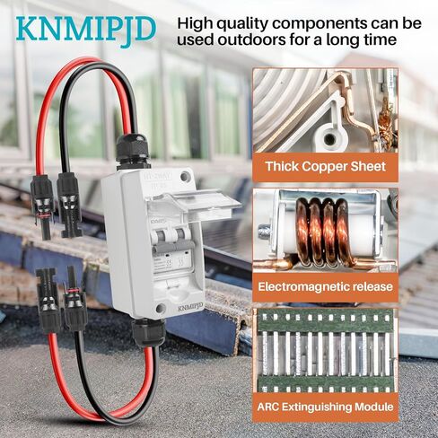 لوحة مفتاح قطع الاتصال الشمسية 400V 30AMP قاطع الدائرة الصغيرة IP65 مربع الكسارة في الهواء الطلق وكابل تمديد لوحة الطاقة الشمسية (400V 30AMP) in Kuwait