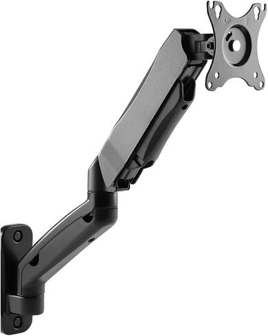 Monitor Mount Wall Mounted Single Monitor Arm for Max 32 Inch Screens, Fully Adjustable Gas Spring Monitor Mount Holds 2.2-19.8lbs, VESA 75x75mm/100x100, in Saudi Arabia
