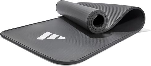 adidas 10mm Extra Thick Training Mat with Carrying Strap and Non-Slip Textured Base - Cushioned Workout Mat for Home Gym, Floor Workouts, and Intense Exercises - Portable and Durable in Saudi Arabia