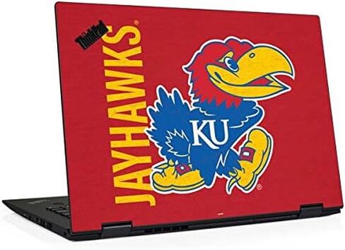 غلاف كمبيوتر محمول من Skinit متوافق مع Thinkpad X1 Yoga (الجيل الثالث 2018) - تصميم College Jayhawks KU المرخص رسميًا in Saudi Arabia