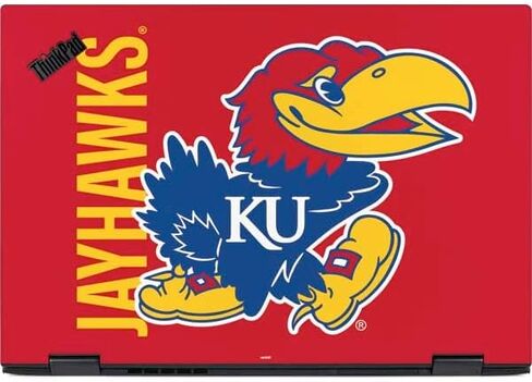 غلاف كمبيوتر محمول من Skinit متوافق مع Thinkpad X1 Yoga (الجيل الثالث 2018) - تصميم College Jayhawks KU المرخص رسميًا in Saudi Arabia