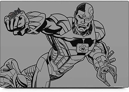 ملصق Skinit للكمبيوتر المحمول متوافق مع Thinkpad X1 Carbon (الجيل السادس 2018) - تصميم Warner Bros Cyborg Comic Pop المرخص رسميًا in Saudi Arabia