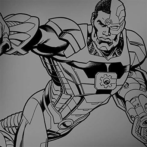 ملصق Skinit للكمبيوتر المحمول متوافق مع Thinkpad X1 Carbon (الجيل السادس 2018) - تصميم Warner Bros Cyborg Comic Pop المرخص رسميًا in Saudi Arabia