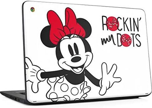 Skinit Decal Laptop Skin Compatible with Chromebook 14 G5 - Officially Licensed Disney Minnie Mouse Rockin My Dots Design in Saudi Arabia