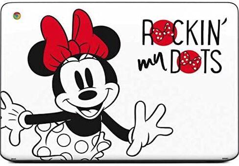 Skinit Decal Laptop Skin Compatible with Chromebook 14 G5 - Officially Licensed Disney Minnie Mouse Rockin My Dots Design in Saudi Arabia