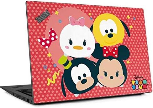 ملصق Skinit للكمبيوتر المحمول متوافق مع Thinkpad X1 Carbon (الجيل السادس 2018) - تصميم Disney Tsum Tsum Disney Friends مرخص رسميًا in Saudi Arabia