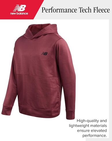 بدلة رياضية للأولاد من New Balance - قطعتان من سويت شيرت وبنطال رياضي بغطاء للرأس من الصوف بتقنية الأداء - طقم بنطال الركض (8-12) in Kuwait