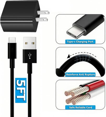 EufyCam Charger Security Cameras USB A to Type C Cord Compatible for Oura Ring 4/Gen 3 Charger Cable, EufyCam 2C/2C Pro/2S/3(S300)/3C(S300C)/S3 Pro(S330)/S340/3E/L810/L210 Accessories (5ft) in Saudi Arabia