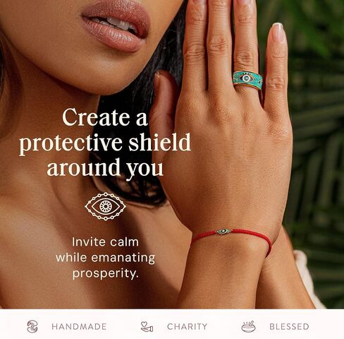 KARMA AND LUCK - Karmic Power - Women's Wisdom Chakra Real Multistone Adjustable Drawstring Red String Bracelet Handmade with Love in Bali To Reestablish your Balance in Saudi Arabia