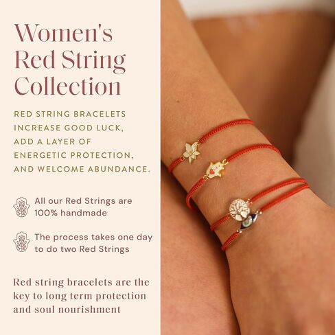 KARMA AND LUCK - Karmic Power - Women's Wisdom Chakra Real Multistone Adjustable Drawstring Red String Bracelet Handmade with Love in Bali To Reestablish your Balance in Saudi Arabia