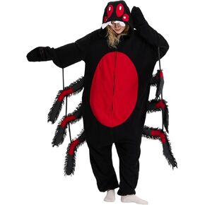 Supodon Adult Onesie Spider Costume Halloween Cosplay Plush Animal Homewear Pajamas Unisex Sleepwear Jumpsuit for Women Men in Saudi Arabia