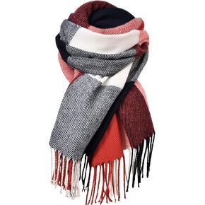 Scarf for Women - Winter Scarf Fashion Long Scarf Shawl, Scarves for Women Winter Warm Blanket Scarf, Cashmere Scarf Classic Tassel Plaid Tartan Lattice Large Scarf in Saudi Arabia