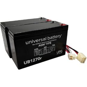 AlveyTech 24 Volt Battery Pack for Razor MX350 Dirt Rocket Bike (9 Ah, Versions 33+) - Set of Two (12V Each) SLA Batteries with Wiring Harness - Razor MX350 Version 33 and up AGM Battery Replacement in Kuwait