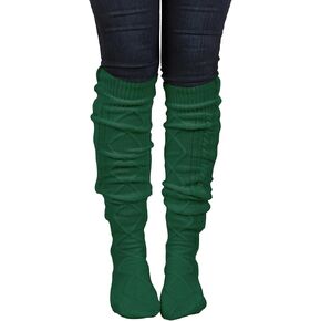 Floral Find Women's Cable Knit Knee-High Winter Boot Socks Extra Long Thigh Leg Warmers Stocking in Saudi Arabia