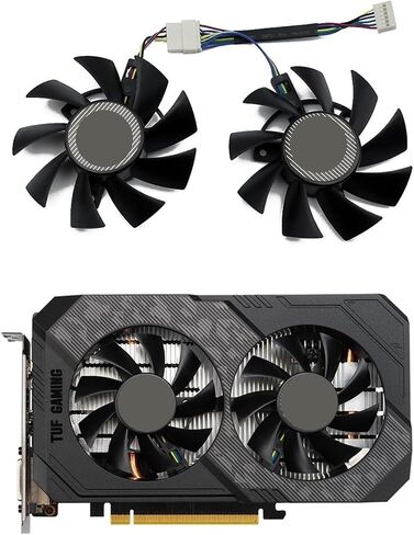 Muyihui 75MM FD8015U12D 6Pin، مروحة تبريد بطاقة الرسومات، لـ 2060 1660 1660Ti TUF Gaming OC، استبدل T128015BU in Saudi Arabia