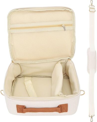 CHICIRIS Durable Camera Bag with Top Handle and Shoulder Strap for CP910 1200 1300 DSLR, Great for Outdoor Adventures and Easy Camera Access, Black Cloth Design (Beige) in Saudi Arabia