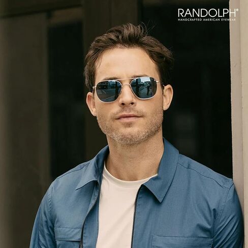 Randolph USA | 23k White Gold Classic Aviator Sunglasses for Men or Women Polarized 100% UV in Kuwait