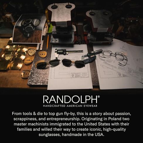 Randolph USA | 23k White Gold Classic Aviator Sunglasses for Men or Women Polarized 100% UV in Kuwait