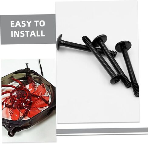 Vaguelly 50Pcs Long PC Case Fan Screws Kit Computer Cooling Fan Mounting Screws for Easy Installation for DIY Builds and Professional Use Provides Secure Fastening in Saudi Arabia
