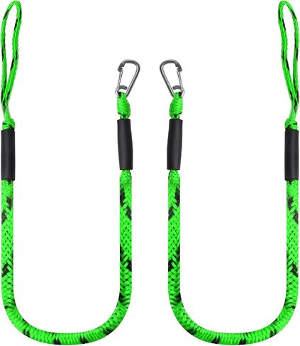 4 Feet Bungee Dock Line with Stainless Steel Clip & Foam Float 2pcs, Mooring Rope for Docking with Built-in Snubber, Ideal Boat Accessories for PWC, Jet Ski, SeaDoo, Kayak, Pontoon, Canoe in Saudi Arabia