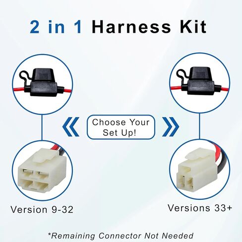 AlveyTech 24 Volt Battery Pack for Razor MX350 Dirt Rocket Bike (9 Ah, Versions 33+) - Set of Two (12V Each) SLA Batteries with Wiring Harness - Razor MX350 Version 33 and up AGM Battery Replacement in Kuwait