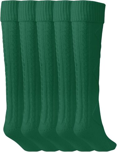 Floral Find Women's Cable Knit Knee-High Winter Boot Socks Extra Long Thigh Leg Warmers Stocking in Kuwait