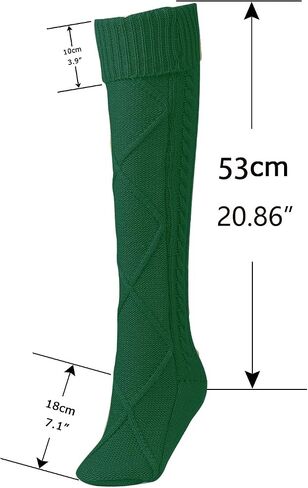 Floral Find Women's Cable Knit Knee-High Winter Boot Socks Extra Long Thigh Leg Warmers Stocking in Kuwait