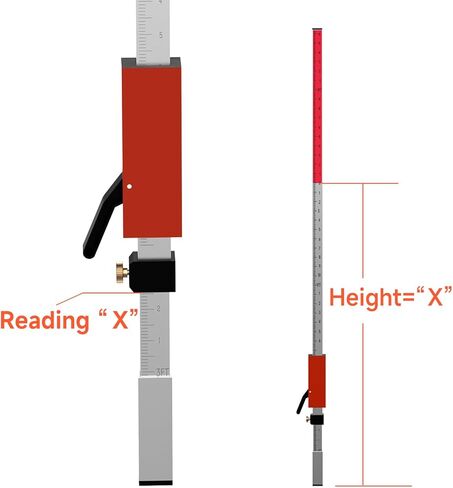 Grade Rod for Laser Level, with Quick-Release Slider for Laser Receiver, 7.9ft/2.4m Adjustable Aluminum Laser Level Stick, DP2400 in Saudi Arabia