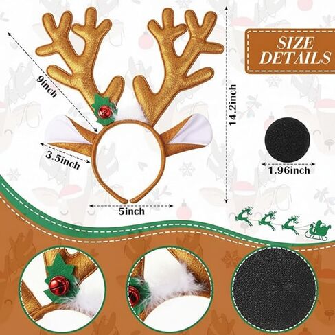 5 Pcs Deer Cosplay Costume Deer Antlers Headband Deer Tail Nose Tutu Skirt Socks in Saudi Arabia