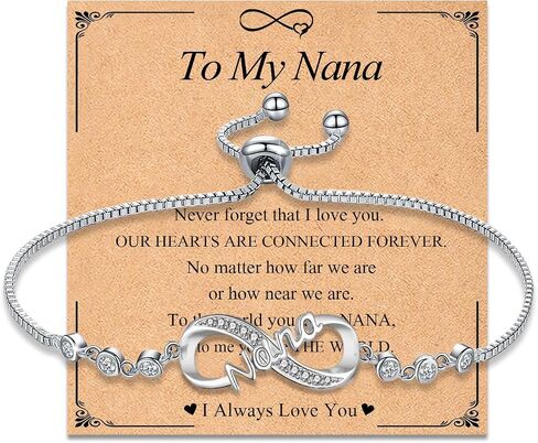 YSSHIN Gifts for Mom/Grandma/Nana/Girlfriend/Sister, Infinity Love Bracelet Birthday Wedding Gifts for Women Girls in Saudi Arabia