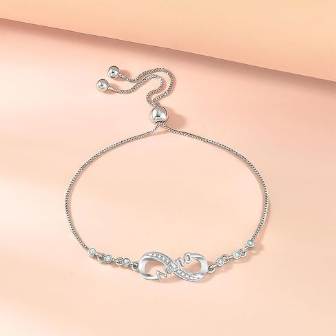 YSSHIN Gifts for Mom/Grandma/Nana/Girlfriend/Sister, Infinity Love Bracelet Birthday Wedding Gifts for Women Girls in Saudi Arabia