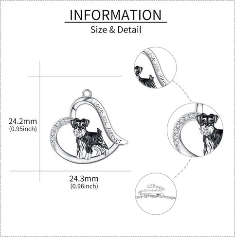 JERWLI Dachshund/الراعي الاسترالي قلادة 925 فضة الراعي الاسترالي قلادة الكلب مجوهرات للنساء in Kuwait
