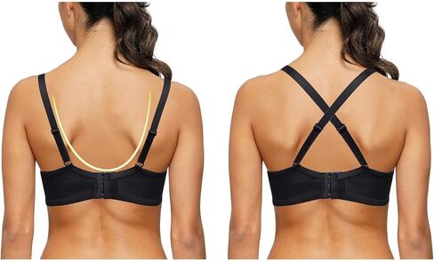 تي شيرت Pushlus Push Up سميك مبطن يغرق Underwire تي شيرت دانتيل حمالة صدر لدعم الرفع للنساء أضف كوبًا واحدًا in Saudi Arabia