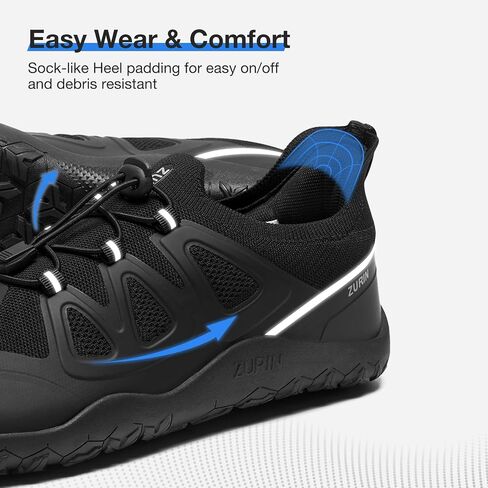 ZURIN Men's Barefoot Trail Running Shoes, Zero Drop Wide Toe Box Minimalist Slip on Shoes for Men, Comfortable Cross Training Sneakers for Walking Gym Hiking Weightlifting Workout in Saudi Arabia