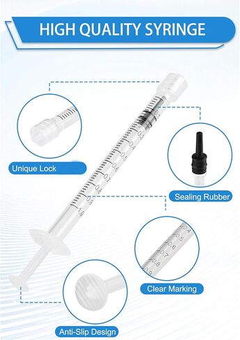 Luer Lock المحقنة 60 مل - محاقن معقمة يمكن التخلص منها بدون إبر (10 عبوات) ، عبوة مختومة فردية in Kuwait