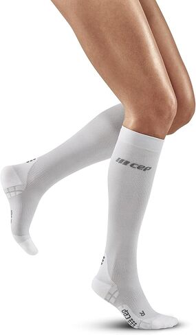 CEP Women's Ultralight Compression Tall Run Socks Electric Pink/Light Grey Size 3 in Saudi Arabia
