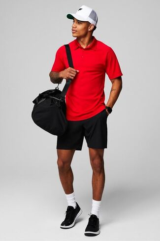 Fabletics Men's Only Short, Everyday Commuter, Lightweight, Liquid Resistant, Secure Pockets, 4-Way-Stretch, Streamlined Fit in Kuwait