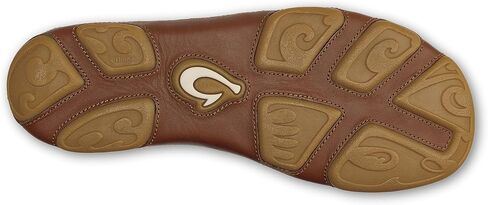 OLUKAI Moloa Men's Leather Slip On Shoes, Waxed Nubuck Leather & Soft Moisture-Wicking Lining, Drop-in Heel & All Weather Rubber Soles, Dk Wood/Dk Java, 11 in Saudi Arabia