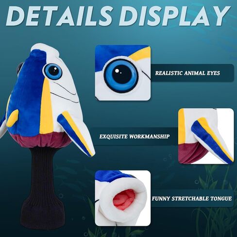 Big Crazy Animal Driver Headcover - Design Design - أغلفة رأس الجولف - أغلفة نادي Golf Plush Plush - حامي نادي Golf و Function Present in Saudi Arabia